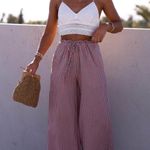 Prómesa Primesa Striped Pink Wide Leg Pants Photo 0