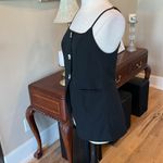 Black Spaghetti Strap Button Down Vest Photo 2