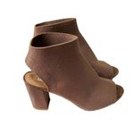 Steve Madden  Booties Womens Size 8 Tan Open Toe Block Heel Ferris Boots Photo 4