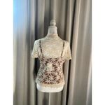 Cato   Lace Cardigan woman's Small Shrug Floral‎ Cover-Up Button Front Bohemian Photo 7
