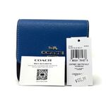 Coach  Small Trifold Wallet Sky Blue Multi Leather CF446 Photo 1