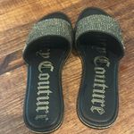 Juicy Couture size 7.5 Glittering Black Slide Sandals Photo 2