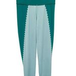 Aerie Chill Play Move Athletic Mermaid Scallop Teal High Waisted Leggings Photo 1