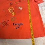 Quacker Factory Quacker‎ Factory top shirt Sz1X orange sequin seahorse starfish beach cruise Sea Photo 13