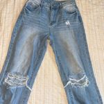 SheIn Straight leg ripped blue jean Photo 1