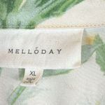 MELLODAY  Floral Midi Dress XL Green Puff Sleeve Button Cottage‎ Prairie Fairy Photo 6