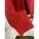 Sanctuary  Red Fuzzy Ribbed Mock Neck Pullover Sweater Size Small Christmas Cozy Photo 5