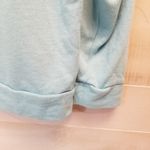 PINK - Victoria's Secret {M} PINK VS Mesh V Cutout Crew Pullover Baby Blue Sweatshirt Photo 3