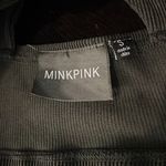 MINKPINK  black ribbed crop top bustiere, criss cross straps, stretchy, size S Photo 2