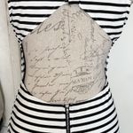 Cals Dress Womens Sz Large Striped Open Back Skater Mini Baddie Cocktail Y2K Black Photo 7