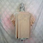 Free People  Terese‎ Top Pink Tint Flutter Short Sleeves Size M Photo 4