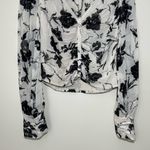 Free People  Floral Long Sleeve Ruched Blouse Photo 3
