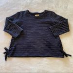 Madewell  Striped Side Lace Up Cotton Sweater Size XXS Photo 6