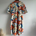 52seven Abstract Floral Print Midi Dress
Button Front 3/4 Sleeve Size 2 Orange Photo 5
