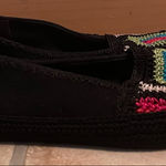 The Sak  Black Crochet Granny Square Toe Loafers Shoes 8 Boho Casual Flats Photo 0