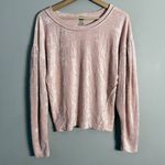 We The Free Free People  Milan Crushed Velvet Top Women's XS Blush Pink Oversized Photo 6