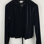 Chico's Chico’s Women's Black Velvet Rhinestone Button Cocktail Party Vintage Sweater M Photo 0