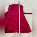 Von Maur Speechless Pink Satin Wrap Mini One Shoulder Dress XS Photo 4