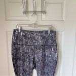 Zelos  XL Printed Shine Leggings Black Silver Gray NWT Photo 2