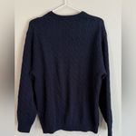 Brandy Melville  Brianna Cotton Cable Knit Fisherman Sweater - navy blue 1797 Photo 6