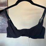 SKIMS ‎ Cotton Logo Underwire Demi Bra - Color Soot - Size 32B NWT Photo 1