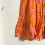 J.Crew Womens Skirt Orange Pink Floral Tiered Pull On Smocked Waist Size XS Photo 5