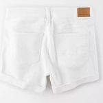 American Eagle White Denim Midi Shorts Photo 2
