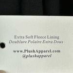 Plush Women’s Black Pink Hearts Tie Front Short Robe Hair Scrunchie Set Small Photo 4