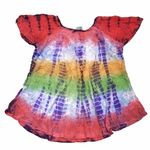 tie dyed boho top excellent pre owned Red Size undefined Photo 0