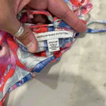 American Eagle  Sleeveless Pink Blue Floral Print Shorts Romper Women’s Size XXS Photo 4