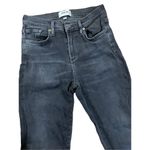 AGOLDE Sophie Shout Distressed Chewed Hem Black mid rise Skinny Jeans Photo 7