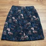 Ann Taylor  Floral A Line Skirt Copper Metallic Navy Blue Pink Womens Size 2 NEW Photo 1