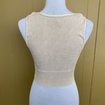 NIKIBIKI women S v-cut ribbed crop tank top cream Photo 8