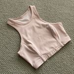 Outdoor Voices Athena Crop Top Sports Bra Rose Quartz Pale Pink Small Like NEW Photo 3