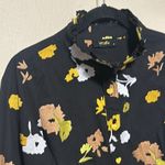 Veroalfie Nina Black Floral Embroidered Dress with Heart Buttons‎ Size 2 Photo 1