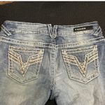 Vigoss Y2K  Women's Blue Denim Embellished Pockets Ripped‎ Distressed Jeans 9/10 Photo 1