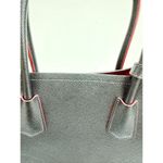 Prada Small Double Saffiano Calfskin Leather Shoulder Bag Black Fiery Red Photo 6