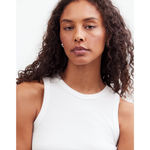 Madewell  Regenerative Cotton Ribbed Cutaway Tank Top Basics White XXL NWT Photo 3