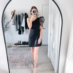 Cinq à Sept Cinq a Sept One Shoulder Tulle Puff Sleeve Black Dress Photo 1