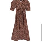 Love, Whit by Whitney Port Dotted Puffed Sleeve Dress Size XS NEW Brown Photo 4