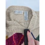 Elisabeth Liz Claiborne Womens Knit Sweater Argyle Pattern Beige Size 1, Tan Photo 3