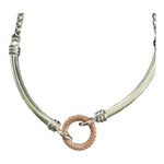 Lia Sophia  Hutton necklace with a copper-colored ring and a silver-tone chain Photo 1