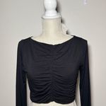 Naked Wardrobe | Ruched Longsleeve Crop Photo 2