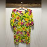 La Cera vintage Tropical Bloom Women's Pajama muumuu caftan house Dress Sz 3x Photo 1