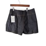 Unique Vintage Unique‎ Vintage Denim Shorts High Waist Stretch Black w/ Pockets Size L Photo 7