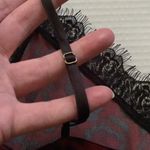 ANINE BING women’s red leopard print silk lace trim cami, size medium Photo 7