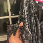 Elie Tahari  xl dress gray black shimmery lined except sleeves short tie neck Photo 3