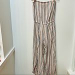 Drew Anthropology  Jumpsuit Strapless Striped Linen Split Tulip Leg Boho … Photo 51