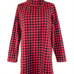 Lands' End  Red and Black  Buffalo Plaid Fleece Tunic Size Small Suoer Warm Photo 0