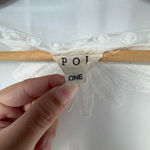 POL bohemian White Floral Lace Kimono Cover-Up, off white One Size Photo 5